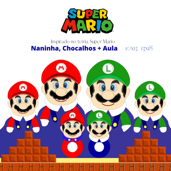 Mario e Luigi Matrizes Pelucia