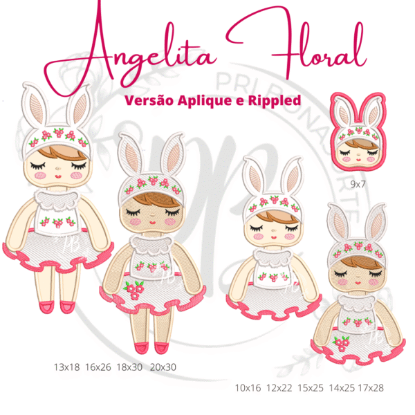 ANGELITA FLORAL APLIQUE E RIPPLED