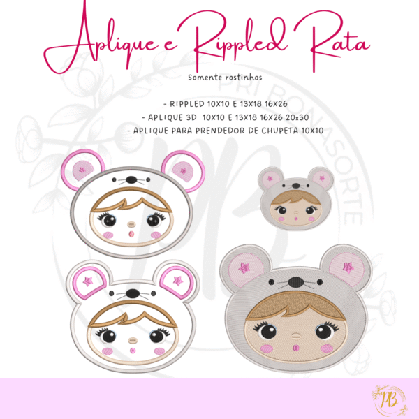 APLIQUE E RATINHA LILY