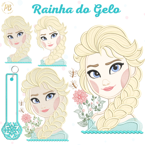 Rainha do Gelo APLIQUE E PONTOS LEVES