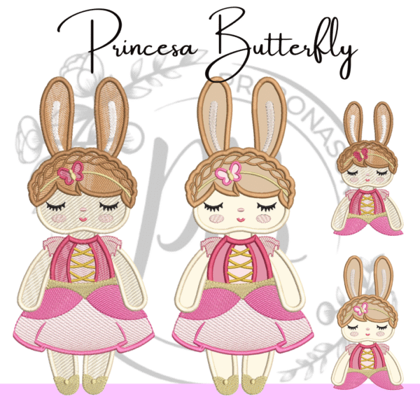 Princesa BUTTERFLY  APLIQUE E RIPPLED