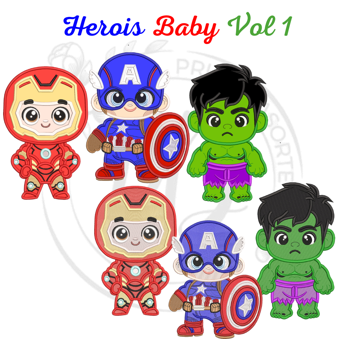 APLIQUE E RIPPLED HEROIS BABY VOL 1