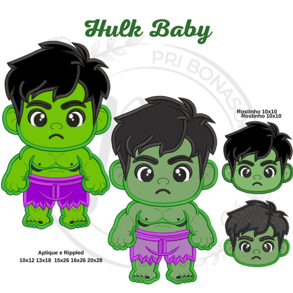 HULK BABY APLIQUE E RIPPLED