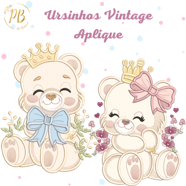 URSINHOS VINTAGE APLIQUE