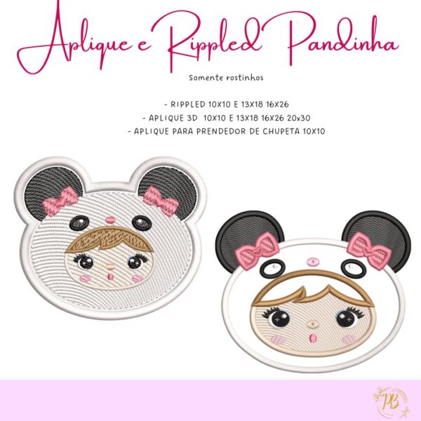 Rippled e Aplique Pandinhas - Imagem 2