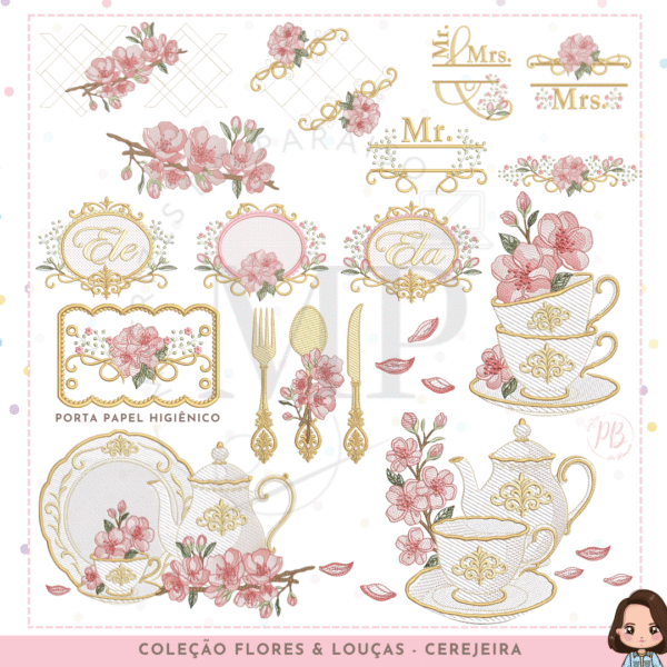 Coleção Cerejeira Louças e Flores