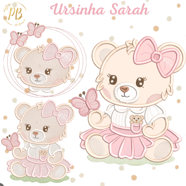 Ursinha SARAH aplique e rippled