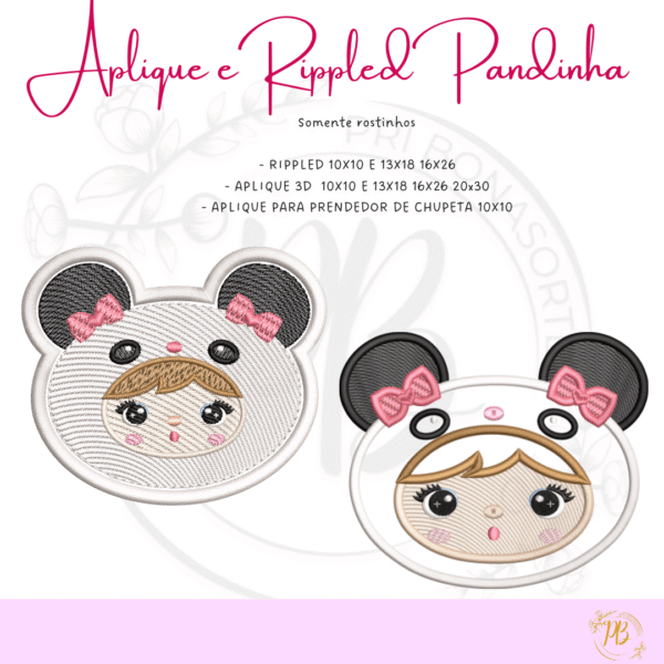 Rippled e Aplique Pandinhas