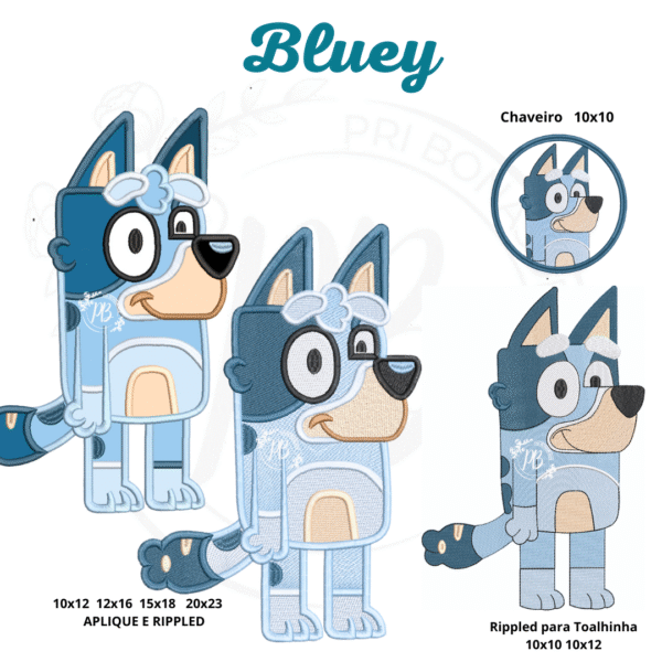 BLUEY APLIQUE E RIPPLED