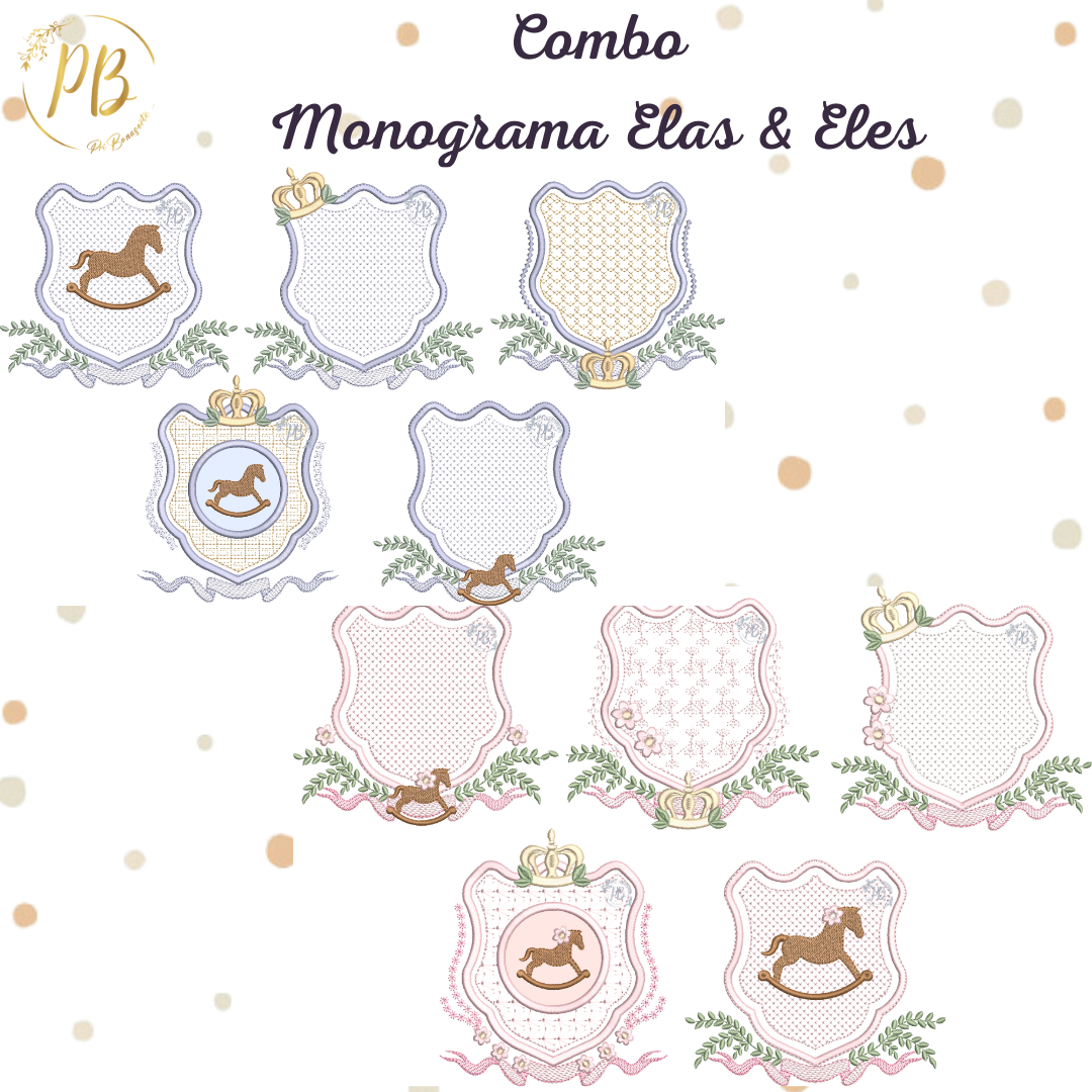 MONOGRAMA ELE E ELA COMBO