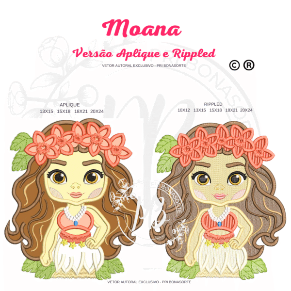 MOANA MATRIZ PARA APLIQUE E RIPPLED