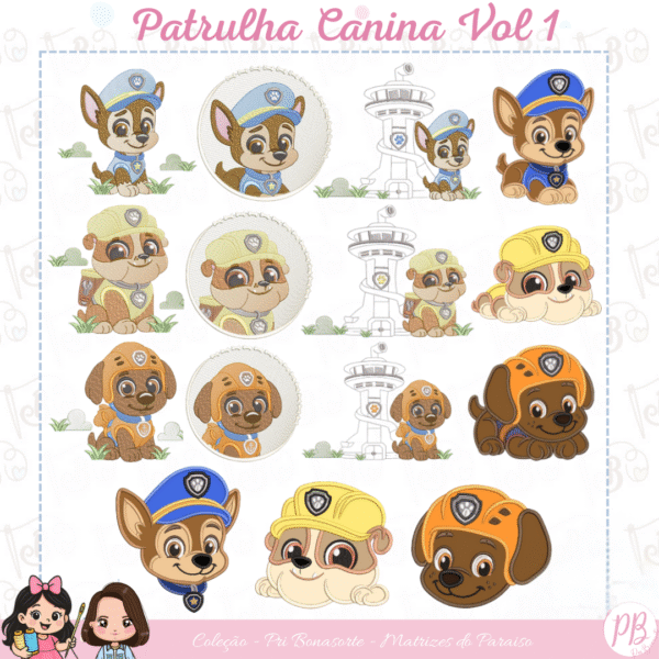 Patrulha Canina vol 1 - aplique e pontos leves