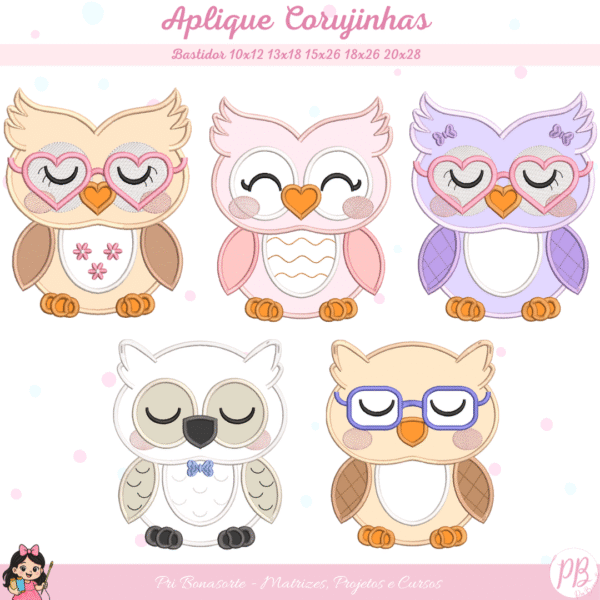Aplique Corujinhas