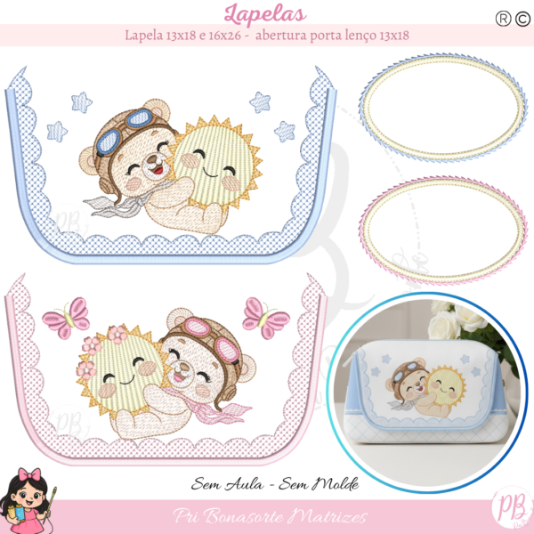 Lapela e Abertura porta lenço