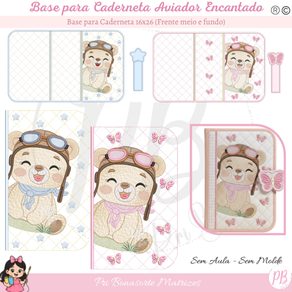 Base para Caderneta Aviador Encantado