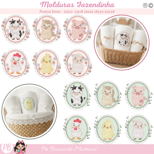 MOLDURA EM PONTOS LEVES FAZENDINHA - PRÉ VENDA LIBERAÇÃO 06/04 21HS