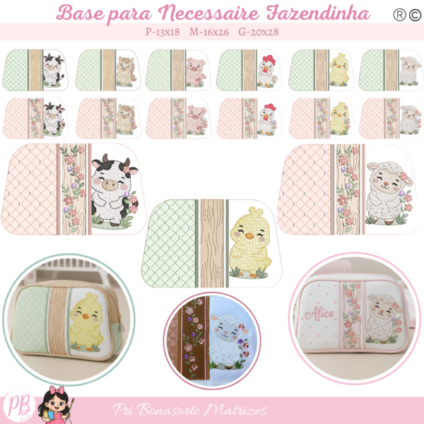 BASE PARA NECESSAIRE FAZENDINHA - PRÉ VENDA LIBERAÇÃO 06/04 21HS