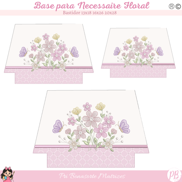Base para Necessaire Floral - Pré venda liberação 13/04 21hs