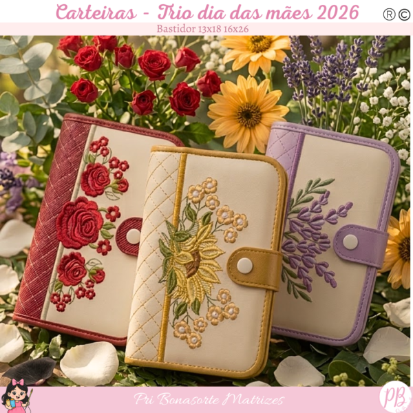 Carteiras trio Dia das Mães 2026