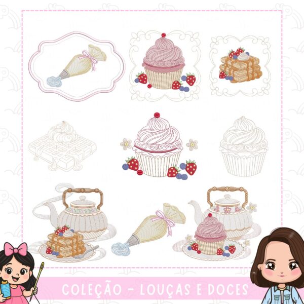 Coleção Louças e Doces 1 - Pré venda Liberação 12/04