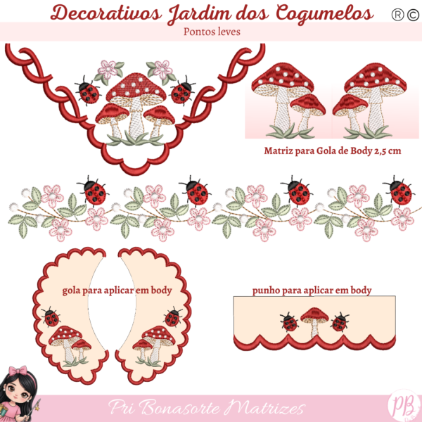 1 DECORATIVOS JARDIM DOS COGUMELOS