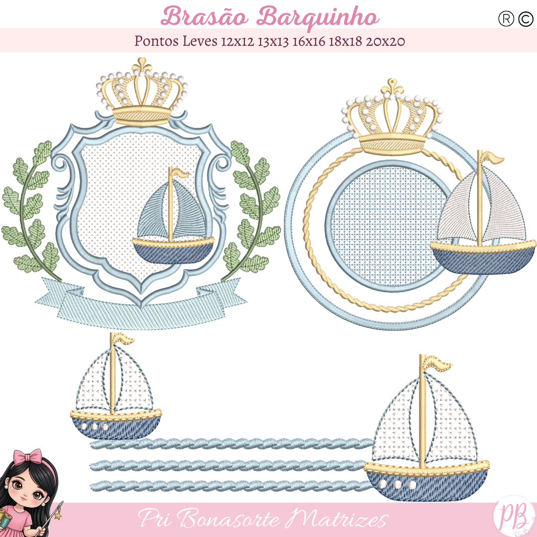 Brasões e Barrado Barquinho – EMAIL ENVIADO NA HORA DA COMPRA stitchguard