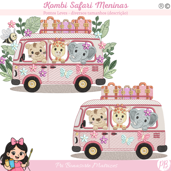 1 Kombi Safari - Meninas - LINK NO EMAIL NA HORA STITCHGUARD